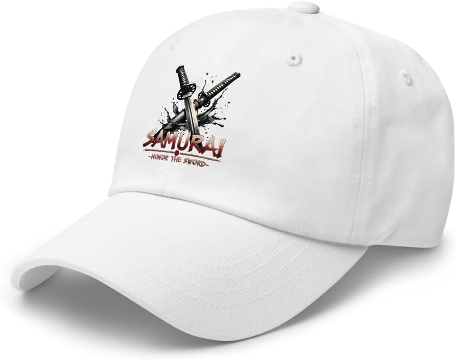 Katana Splash Dad Hat – Samurai Sword Anime Baseball Cap | Gothic Alt Streetwear | Unisex Adjustable Japanese Aesthetic