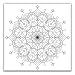 Star Mandala Coloring Canvas For Adults, Stretched primed canvas 8 x 8 Inches