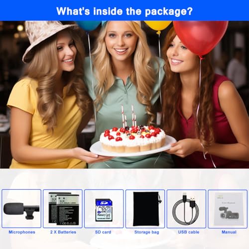 ISHARE Video Camera 4K 48MP Camcorder,Digital YouTube Vlogging Camera Recorder 270° Degrees Flip Screen with 2 Batteries and a 32G SD card - Image 6