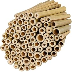 Maceteros Cañas De Bambu Ikea Belle Vous Tallos de Bambú Natural Resistente y Duradero (Pack de 100) - 10 cm de Largo x 0,9 cm de Ancho - Tutor para Plantas - Hotel Insectos, Abejas Silvestres, Estacas Tomates, Manualidades