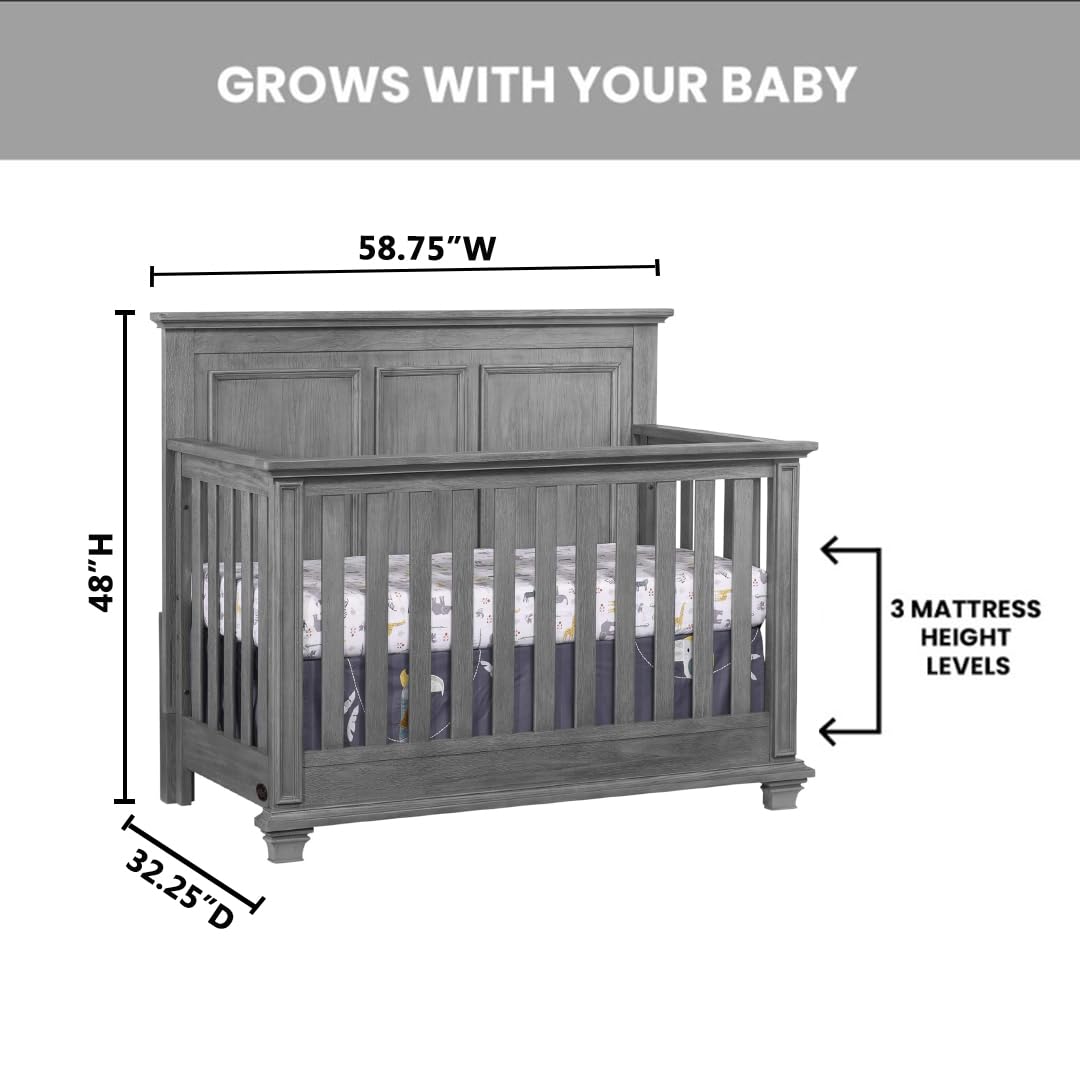 Amazon.com: Oxford Baby Kenilworth 4-in-1 Convertible Baby Crib