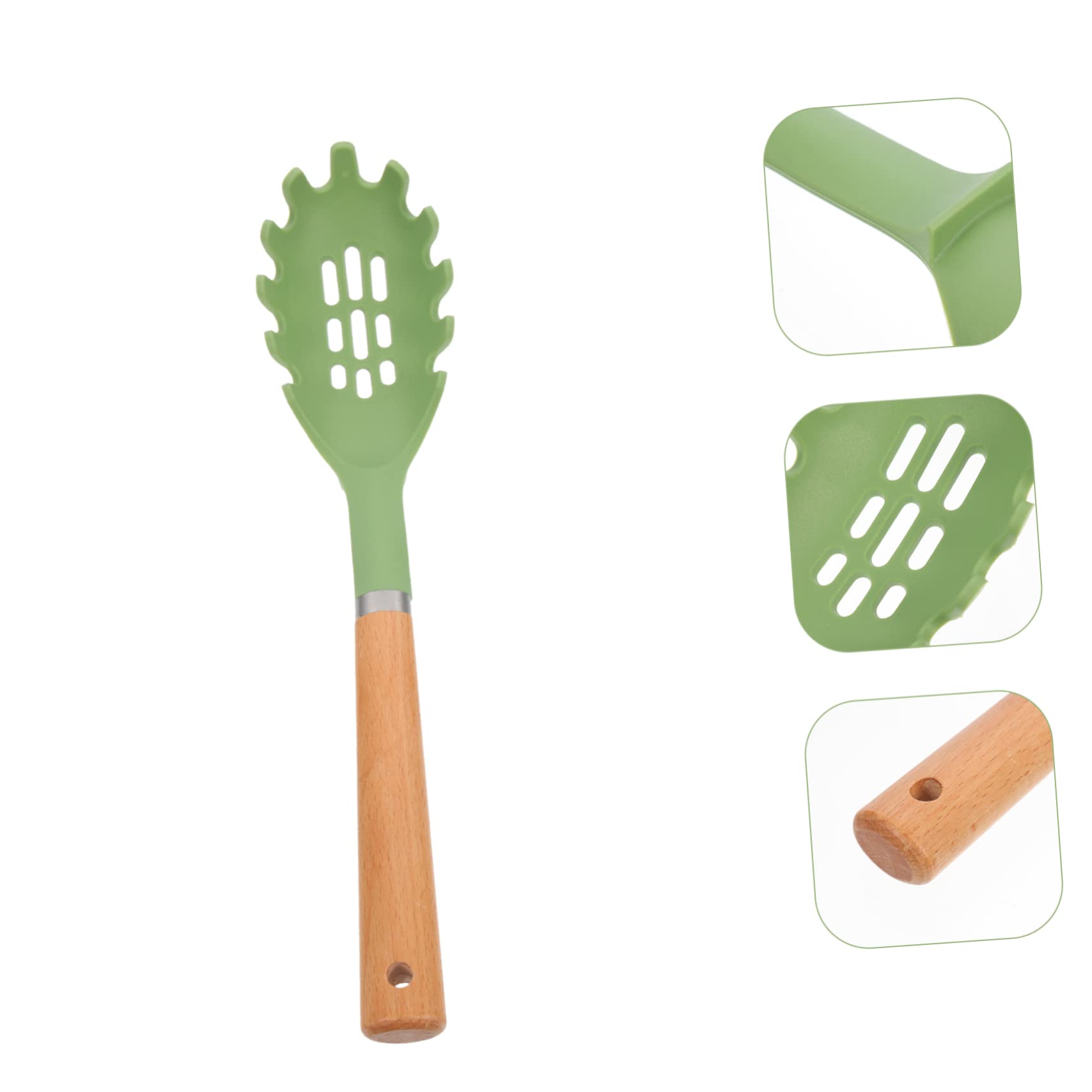 CIYODO 2pcs Spaghetti Spoon Server Pasta Server Spoon Metal Spaghetti Kitchen Cooking Utensil Silicone Pasta Ladle