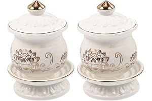 Ceramic Lotus Flower Offering Bowl for Altar