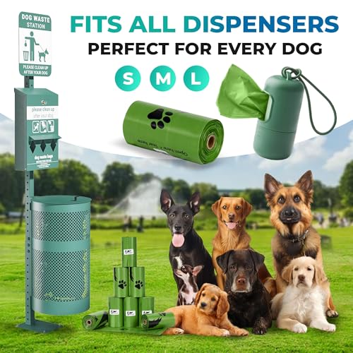 Image of Biodegradable Dog Poop Bags - Eco-Friendly, Heavy Duty, Lavender-Scented, Compostable, Disposal Bags, 540-Count, Perfect for Doggie Poop and Baby Dirty Diaper Disposal