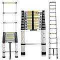 12.5ft Telescoping Ladder Yunlai Aluminum Telescopic Extension Multi Purpose Folding Ladders Loft Ladder EN131 Certified Meticulous Treatment Easy to Store for RV Loft Home Attic 330lb Max Load