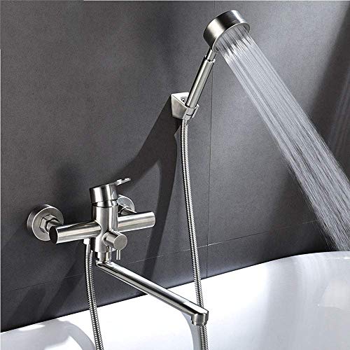 Ensemble de robinet de douche double fonction en chrome brillant durable
