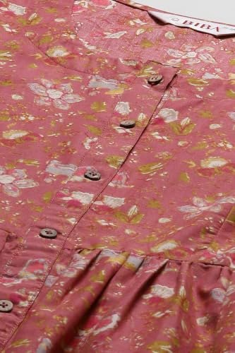 Image of BIBA Women Biba Women Cotton Regular Suit Set(SKDSKD8078E Pink S)