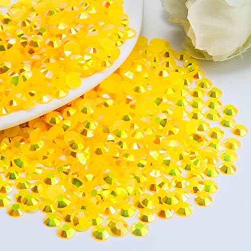 Amazon.com: Briskbloom 3000PCS 2mm Resin Flatback Rhinestone, Topaz AB ...
