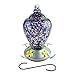 HUMMINGBIRD FEEDER with Perch --- Blown Glass | Autumn Impressions PURPLE | 28 ounces | Best Home Products
