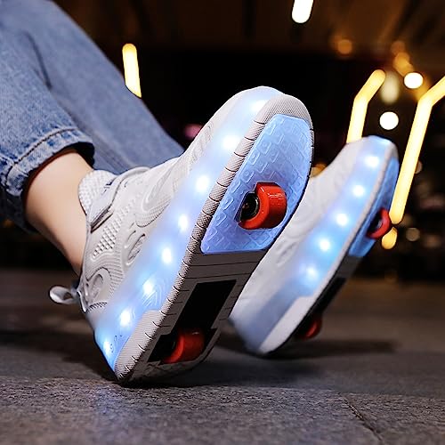 Image of Ylllu Kids LED Roller Skate Shoes with Wheel Light up Roller Shoes Gift for Girls Boys Children