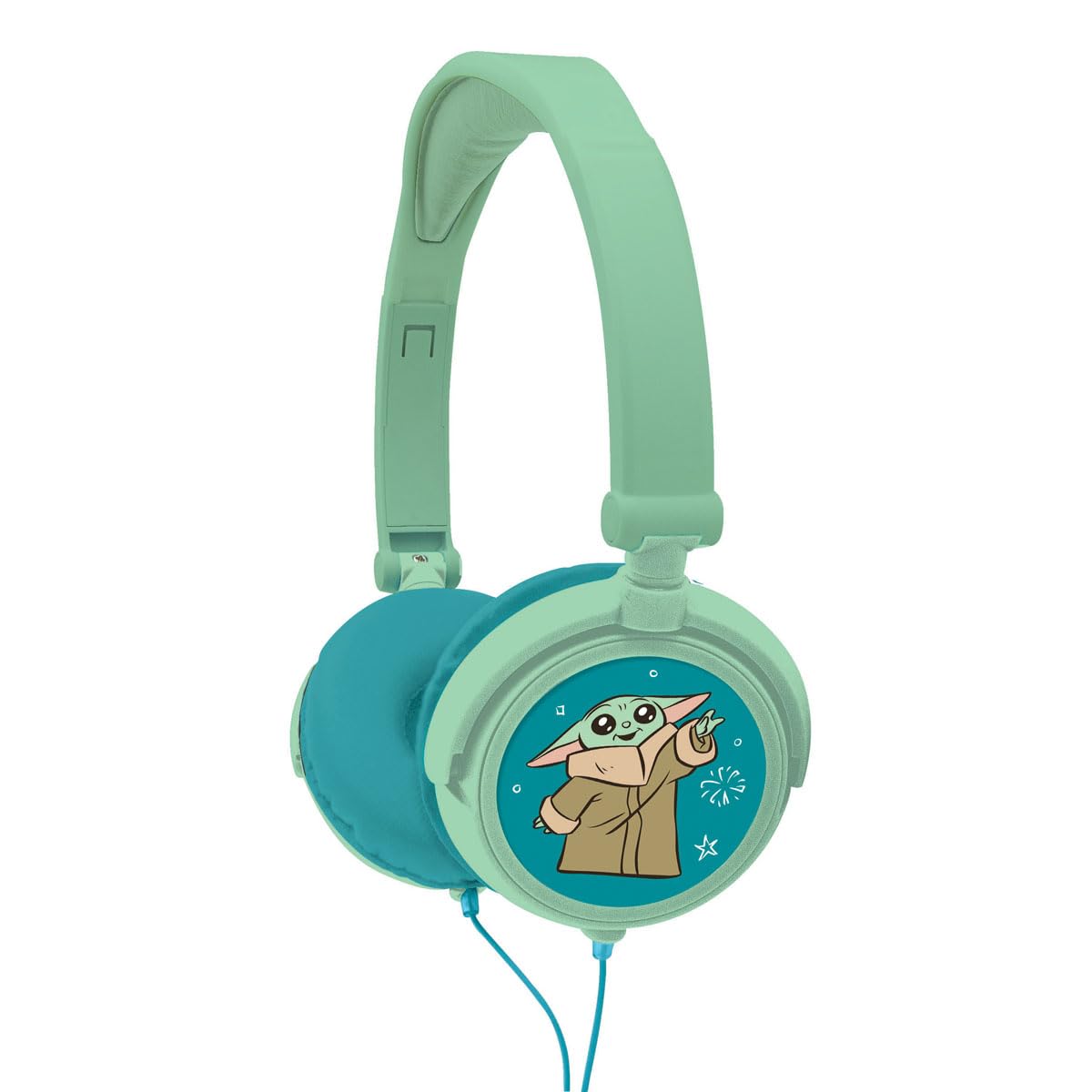 Lexibook, Disney Star Wars, Cuffie Pieghevoli con Filo, Cuffie Over-Ear Comode, Limitazione del Volume Sicura, Archetto Regolabile per Bambini, Verde, HP010SW