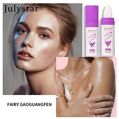 3 Colors Polvo De Hadas Highlighter Powder, Body Brightens Face Blusher Patting Powder Highlighter Makeup Body Glitter Stick With Makeup Sponge Set For Face Body Hair Cosmetic #TOP3