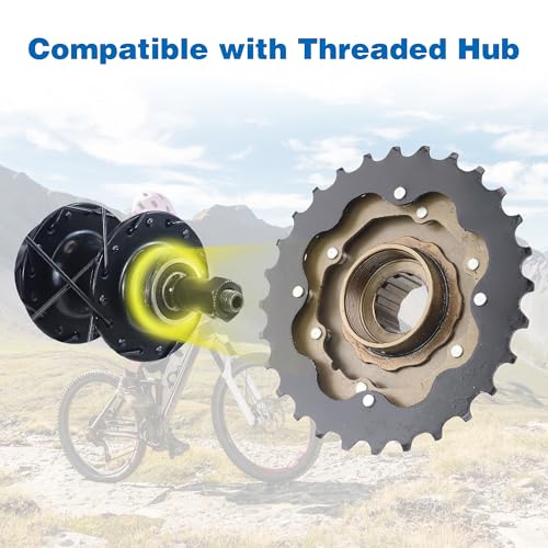 WEEROCK Piñón Libre Rosca 7 Velocidades 14-28T para MTB y Bicicleta Cruiser miniatura 6