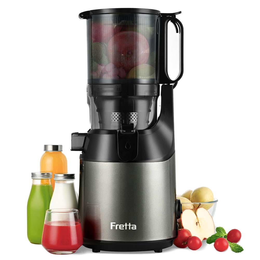 Estrattore Frutta e Verdura,Fretta Estrattore di succo con apertura di 135mm,Capacità 1,8L Adatta a Frutta e Verdure,Facile pulito,Senza BPA