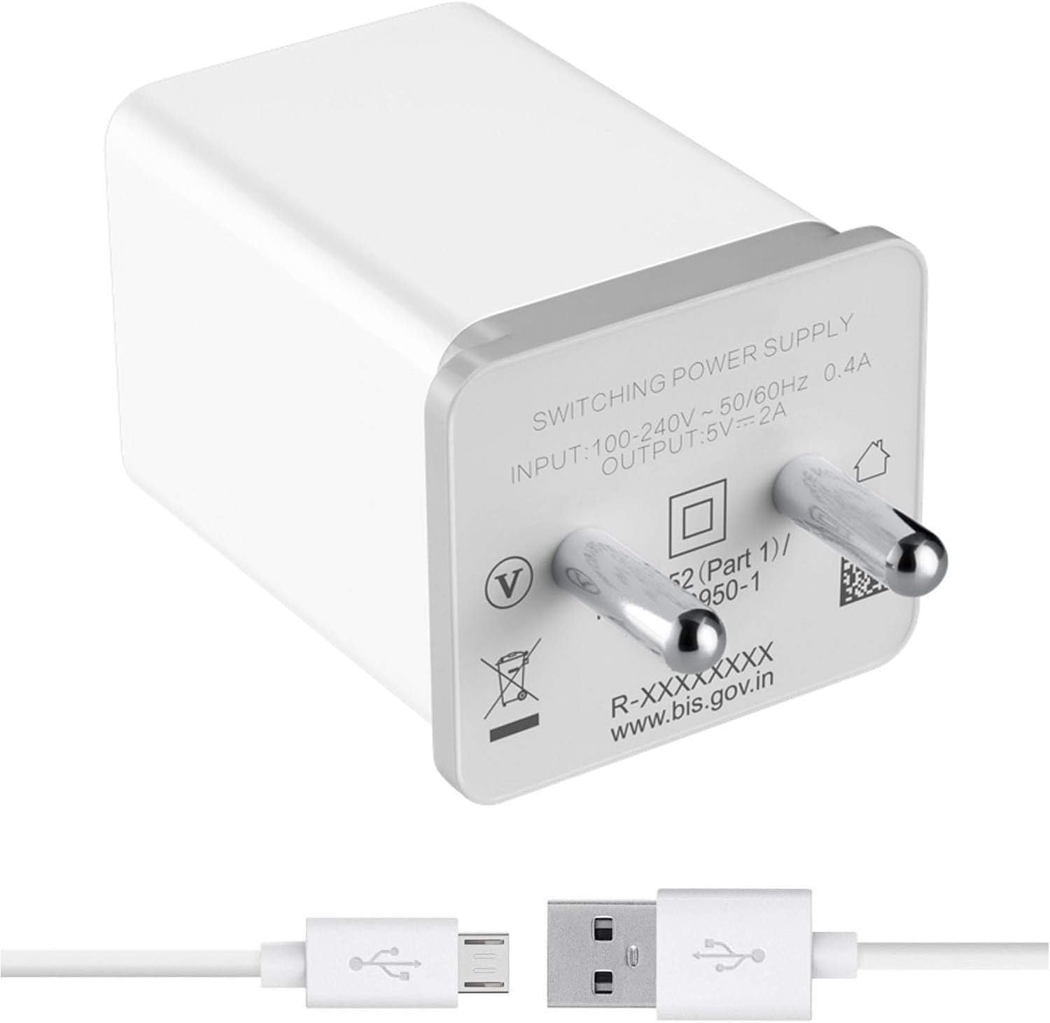Charger For Sam-Sung M580 Replenish, Sam-Sung M715 T*Omnia II, Sam-Sung M8800 Pixo, Sam-Sung M8910 Pixon12, Sam-Sung M8920 Charger Original Adapter Like Mobile Charger | Wall Charger Fast Charging Android Smartphone Qualcomm 3.0 Charger | Travel Charger, Rapid, Dash, VOOC, AFC Charger,Hi Speed Rapid Fast Charger With 1.2m Micro Charging & Sync Usb Cable - (White, OP, 2.4Amp, ST.H2)
