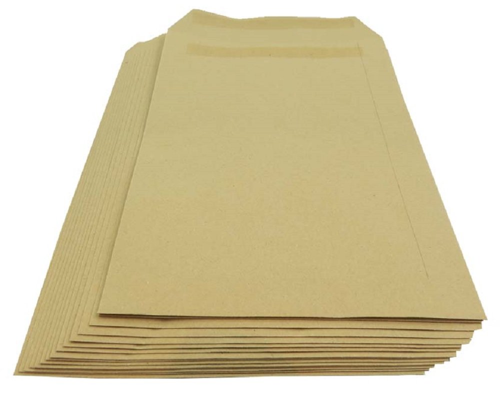 10 Brown Manilla A5 C5 Size Self Seal Plain Paper Envelopes 162 x 229mm 80gsm - Office Postal Mailing Postage Posting Supplies