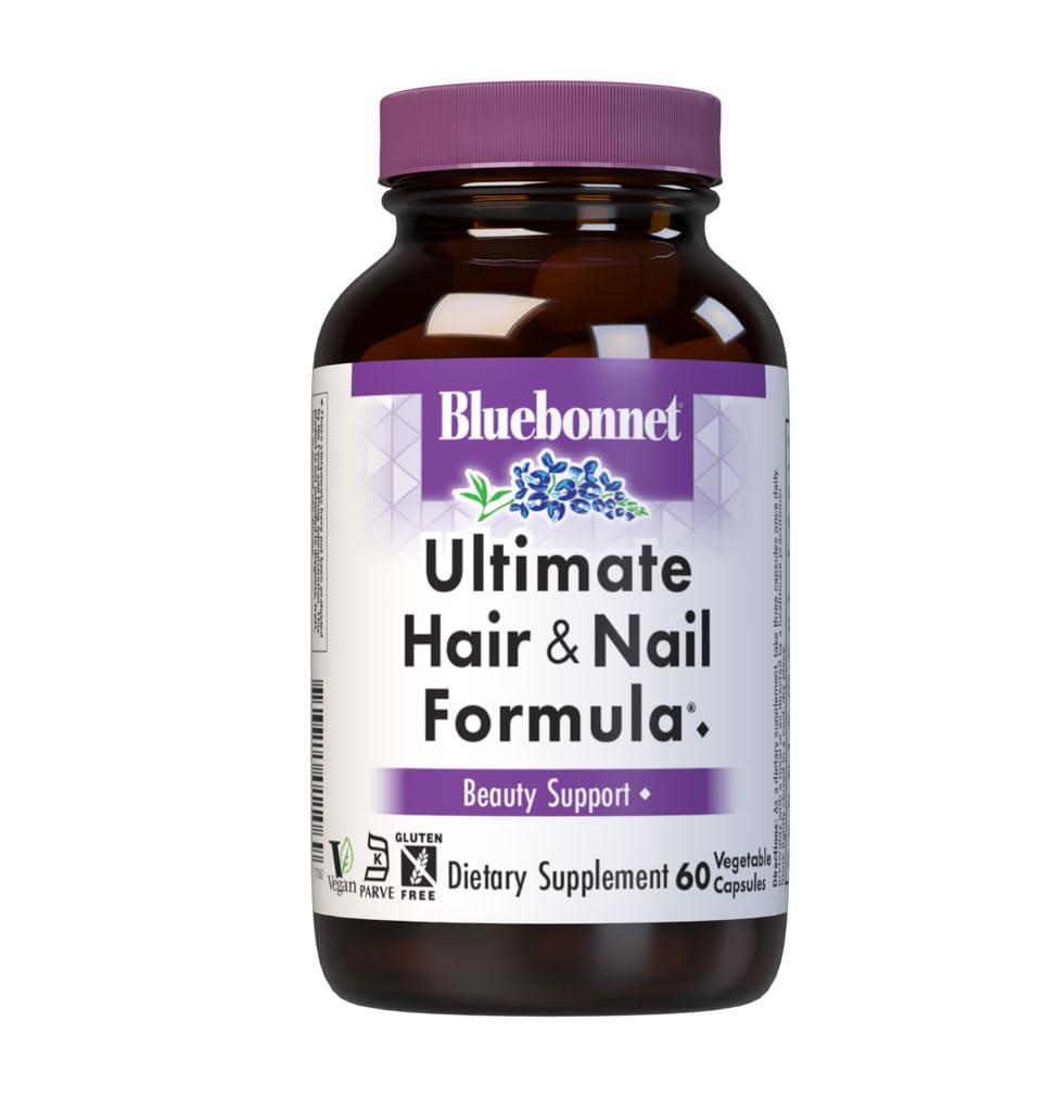 Nutrition Ultimate Hair and Nail Formula, Vitamins*, Minerals*, Specialty Nutrients for Beauty Within*, Gluten-Free, Kosher-Certified, Dairy-Free, Vegan, 60 Vegetable Capsules, 20 Servings