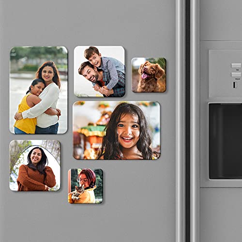 Photojaanic - Juego de 10 imanes de fotos personalizados para nevera de 2.3 x 2.3 pulgadas, recuerdos de boda, viajes, recuerdos de bebé. Diseño de acabado mate ideal para refrigeradores, pizarras