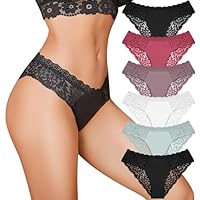 Sth Big Lace Women's Knickers Cotton Underwear Women Sexy Ladies Pants Hipster Panties Brief Womens Underwear Multipack Pack of 6