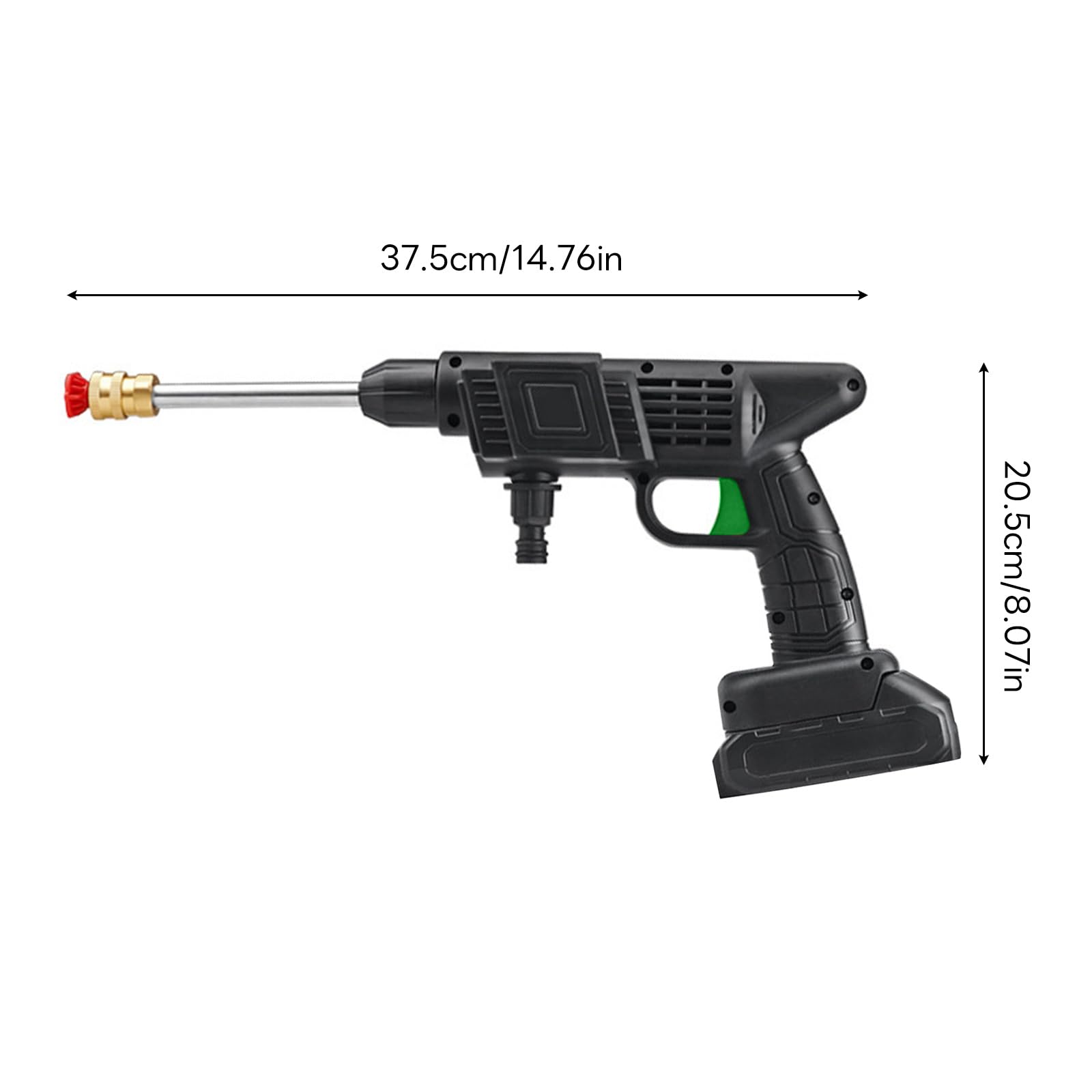 Idropulitrice senza fili da 12 V con 2 batterie, idropulitrice portatile da 320 PSI con tubo da 5 m, ugello regolabile e bottiglia di schiuma, pulitore ad alta pressione per auto, patio, giardino