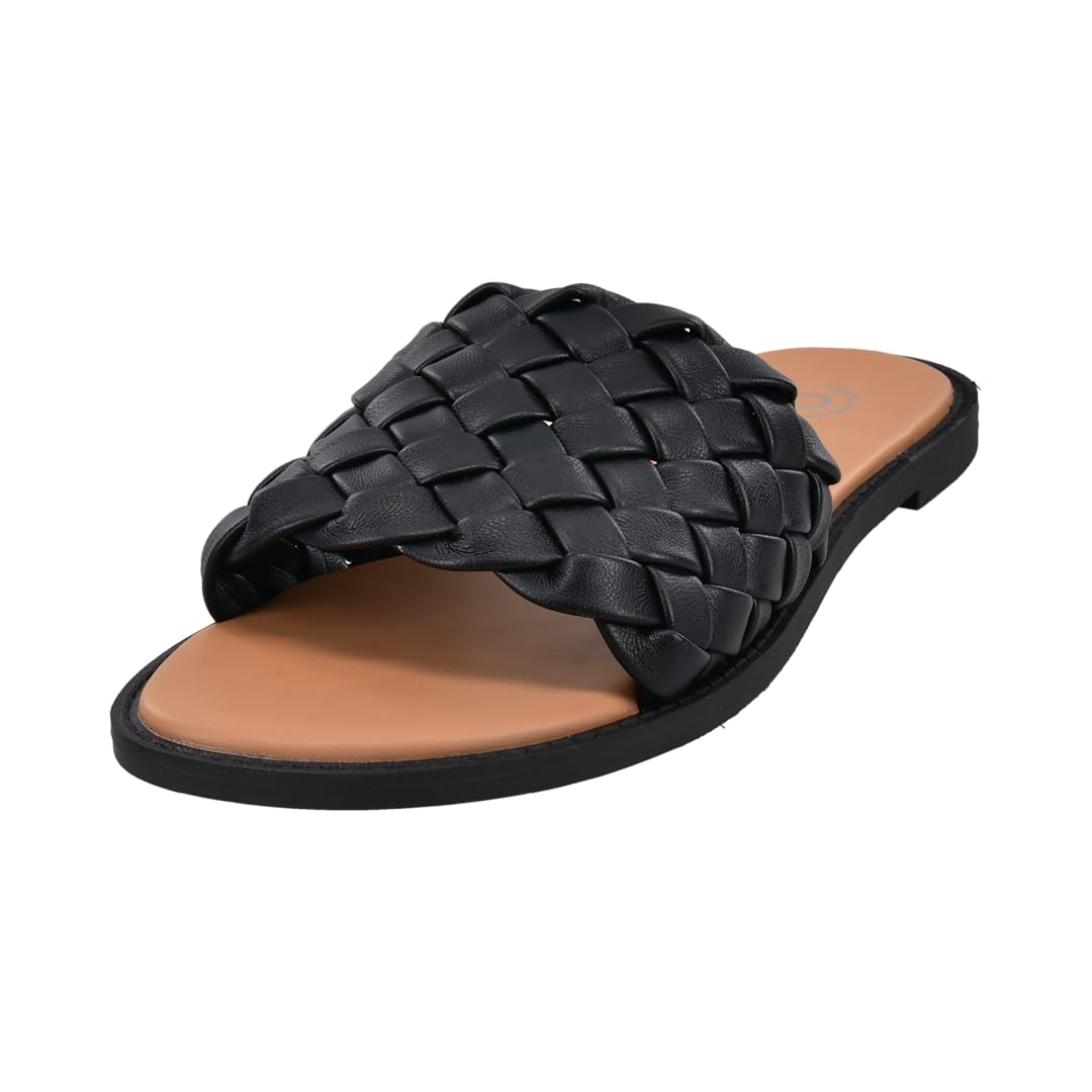 bugatti Goldy, Flat Sandal, schwarz,