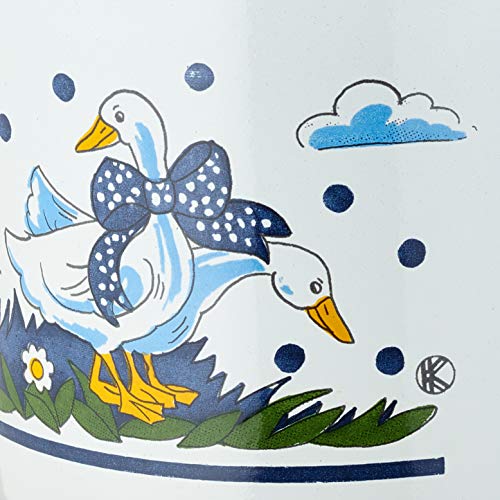 Foto von Krüger 4122 Milchtopf Gänseglück 12 cm, Emaille, Mehrfarbig, 12x12x8 cm,