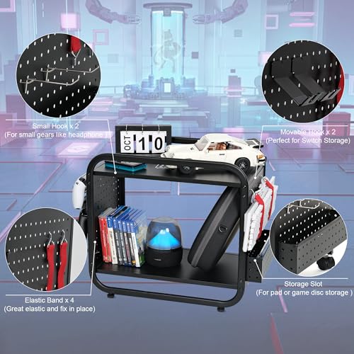 image for PLKOW Compact Video Game Storage Organizer, Xbox Stand Organizer for C