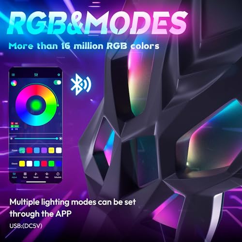 Sedia da Gaming LED con Braccioli 4D Regolabili, RGB Ergonomico in Pelle con Supporto Lombare Regolabile per Adulti (Nero) - Sedia gaming - Immagine 3