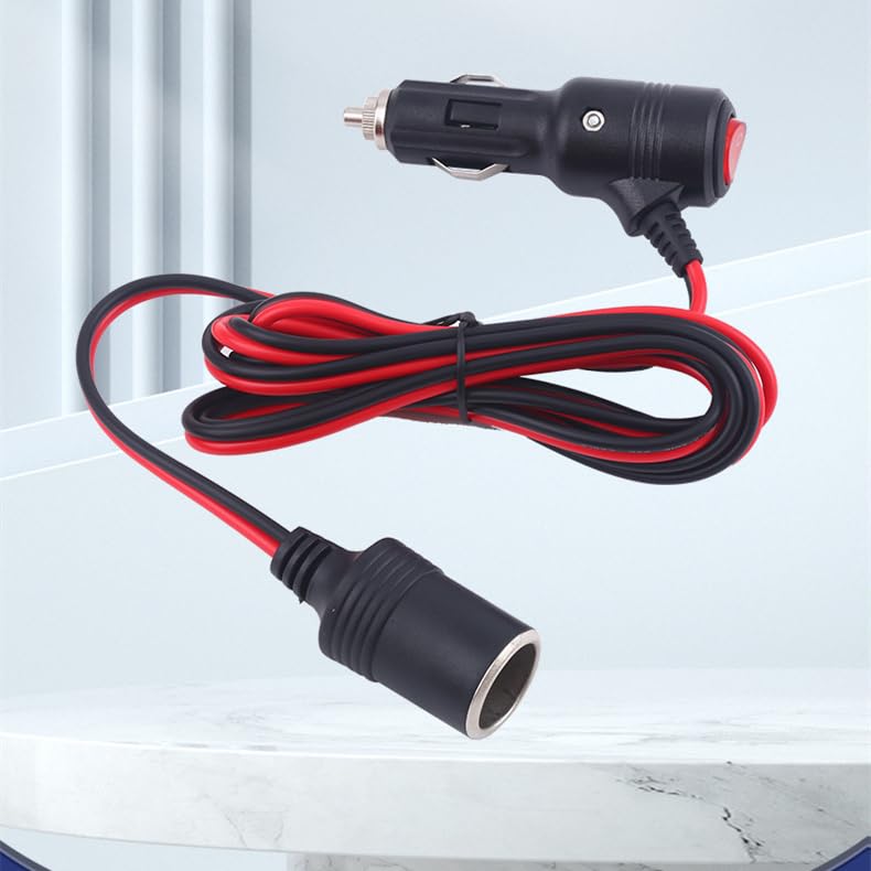 Adattatore Accendisigari Auto A Y Splitter 2 Vie Con Interruttore, Cavo 2 Metri, Presa 12V/24V 120W Con Fusibile