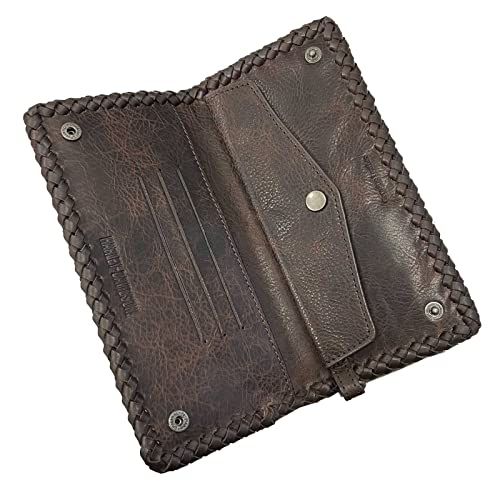 Harley-Davidson Men's Ride Free Trucker Leather Wallet w/RFID Protection - Brown2