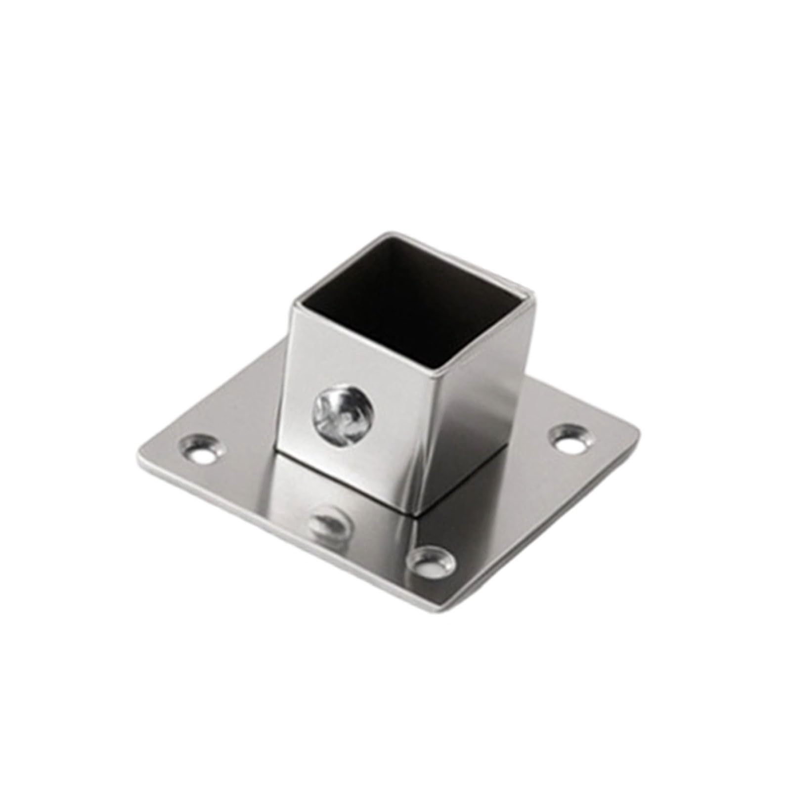 Uqezagpa Multicolor Stable Stainless Steel Square Tube Mounting Plate Rustproof Square Tube Mounting Flanges For Heavy Duty Use Stainless Steel Connector