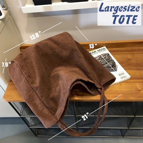 Image of Canvas Tote Bag for Women Large Hobo Shoulder Bag for Work Travel Casual Message Bag Tote Purse handbags