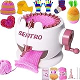 SENTRO Knitting Machine,22 Needles Knitting Machine,Smart Automatic Knitting Loom Machine for Beginners,Kids and Adults,Circular Knitting Crochet Machine Kit for Hat,Socks,Scarves,Glove,Knit Items