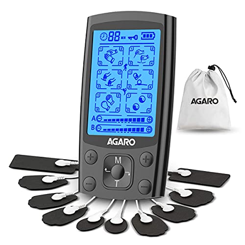 AGARO Dual Channel TENS Massager TM2421, 24 Modes, 20 Intensity Levels