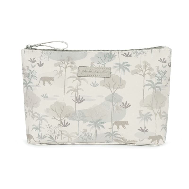 Pasito a pasito. Neceser de Bebé Serengueti. Bolso Organizador Pequeño para Accesorios de Aseo e Higiene del Bebé. Práctico y Cómodo de Llevar. Color Beige