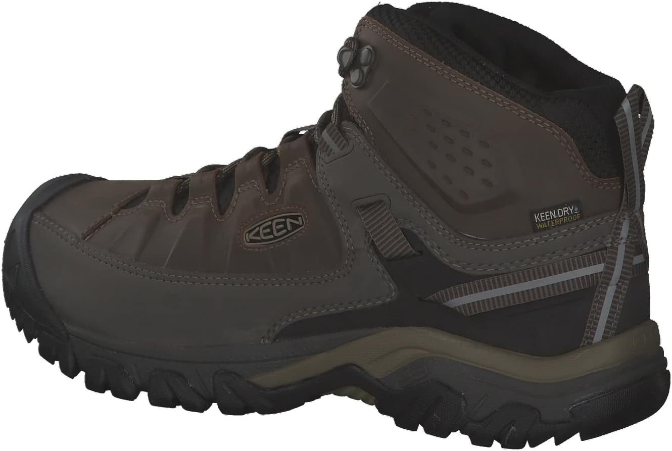 KEEN Men's Targhee III Mid Height Waterproof Hiking Boot Bungee Cord/Black 12