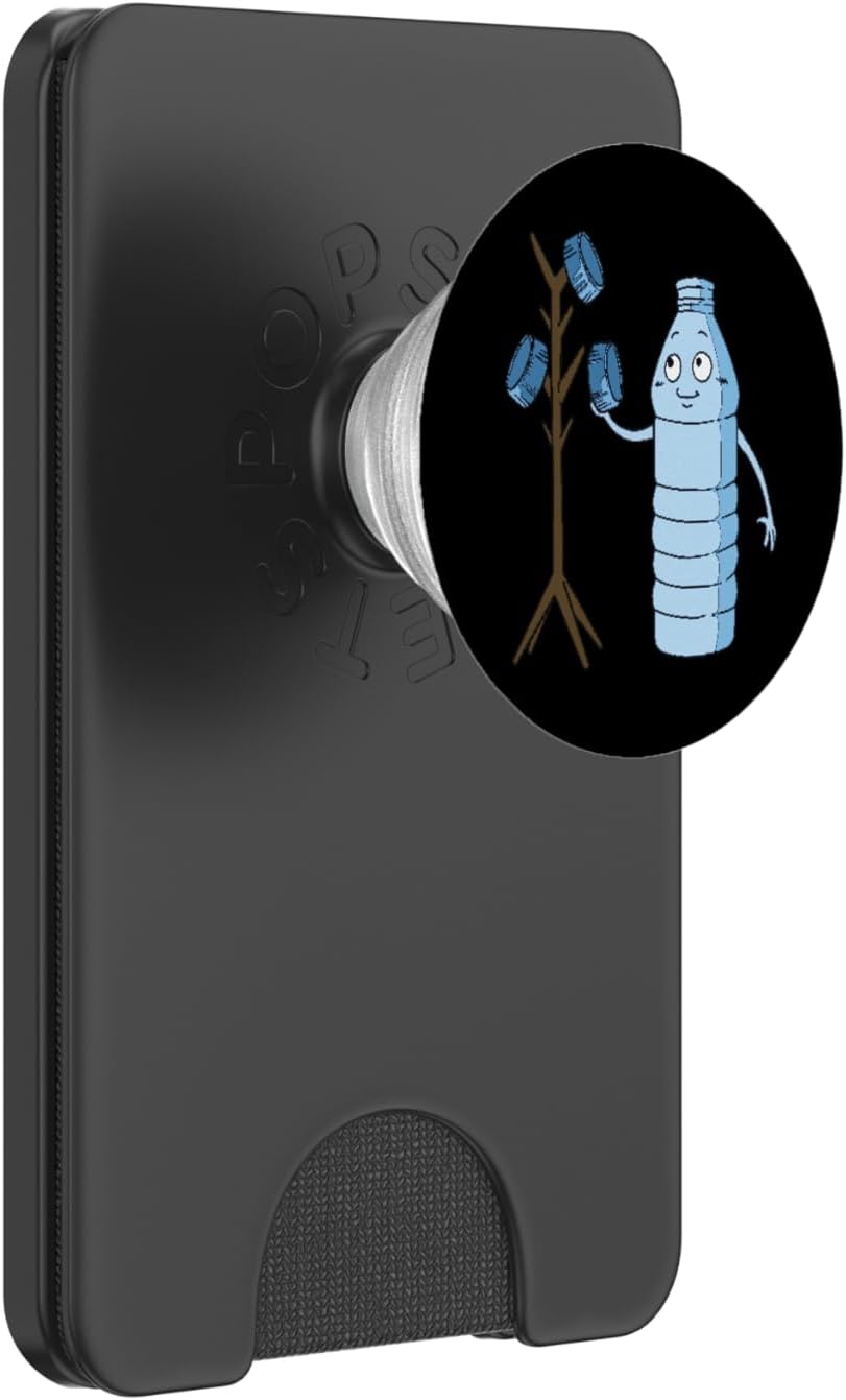 Cartoon Bottle Tree Promoting Recycling For Kids PopSockets PopWallet for MagSafe