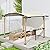LUXIJOY 10' x 13' Arched Top Pergola Outdoor, Pergola Canopy with Storage Shelf, Wood-Like Aluminum Frame Patio Shade for Patio, Backyard, Garden, Poolside, Beige