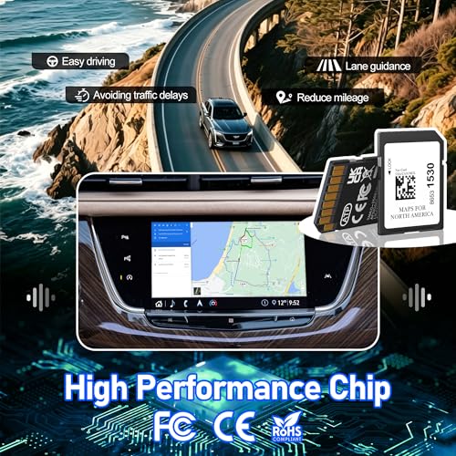 Image of 2026 Navigation SD Card Map Update for Cadillac Escalade, GMC Sierra, Chevrolet Silverado, Buick Enclave - GM SD Navigation Card for USA Canada Mexico Offline GPS Maps, Map Version 8653 1530