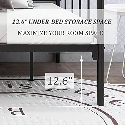 Metal Daybed Frame Twin Size with Steel Slats Platform Furniture,Black 51oXchtsiGL. SS400