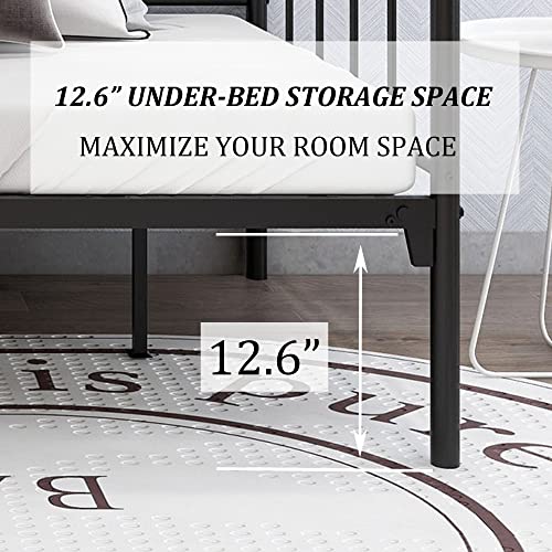 Metal-Daybed-Frame-Twin-Size-with-Steel-Slats-Platform-FurnitureBlack 51oXchtsiGL