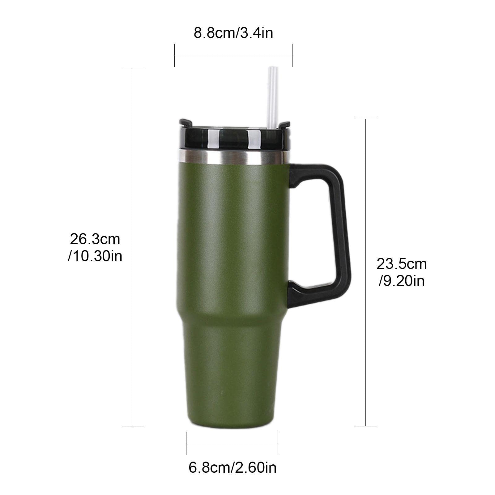 ZAMPE Mug Isotherme Café 470 Ml Avec Paille – Acier Inoxydable Sans BPA, Chaud/Froid 8h