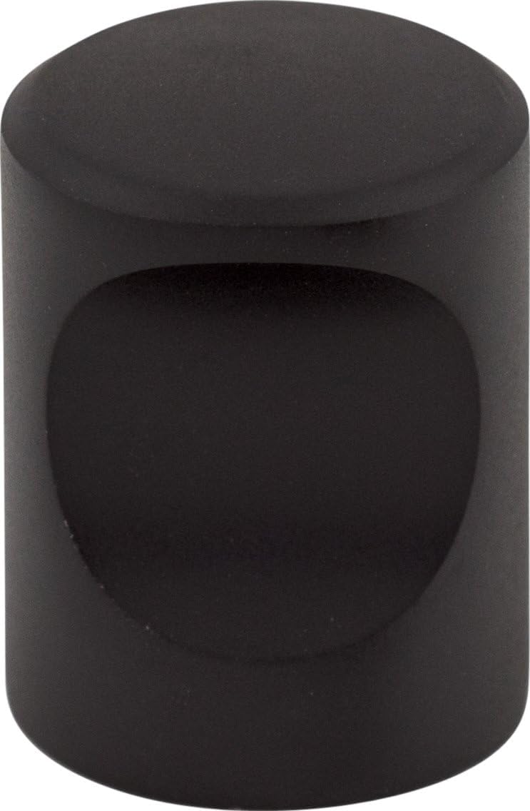 Top Knobs M581 Nouveau II Collection 3/4" Indent Knob, Flat Black