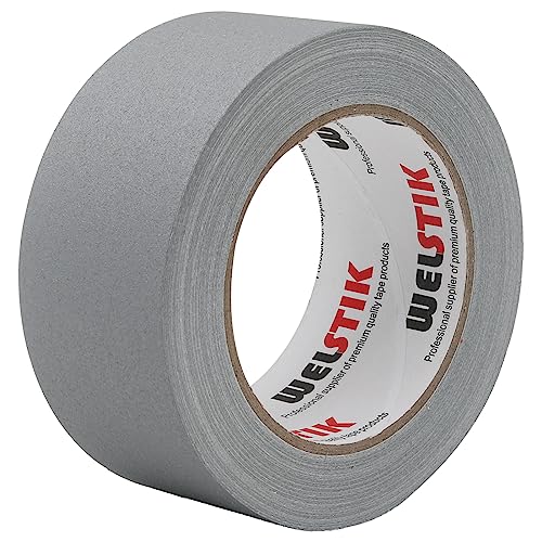 WELSTIK Dünnes Gaffelband 50MM * 30,2M Gaffaband Mattes Stoffband, grau