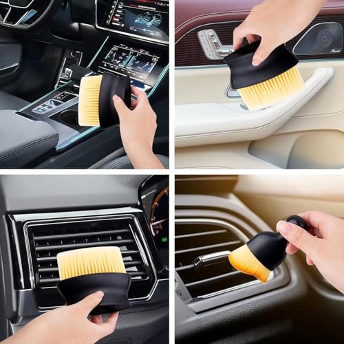 Image of H HANUMANT ENTERPRISE 7 PCS Microfiber Car Duster Kit|Interior & Exterior Car Cleaning Detailing Tool|Scratch & Lint Free, Pollen Removing|Extendable Long Handle Duster for Car, SUV, & Motorcycle