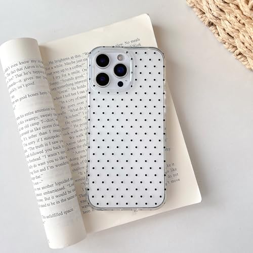 Coque pour iPhone 16 Pro Max esthétique à pois pour style féminin - 3