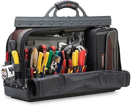 Veto Pro Pac TECH-XXL Extra Large Tech Installer Tool Bag, Black, Gray, Modern