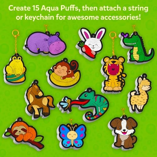 Skillmatics Aqua Puffs - 3D Art Kit, Animals, Mess-Free Paint by Number Craft for Kids, DIY Color Activity, Screen-Free Entertainment, Travel & Creative Gift for Girls & Boys Ages 4, 5, 6, 7, 8, 9, 10 - View 7