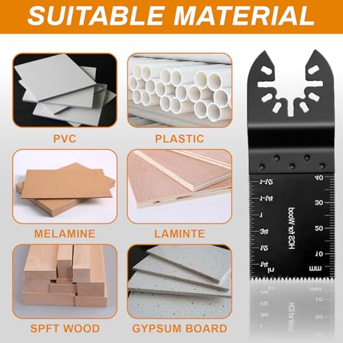 xoermioy 50 PCS Universal Oscillating Blade Kit