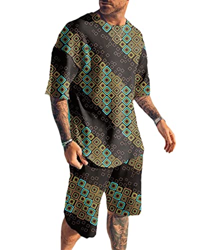 Ensemble homme motif lion noir et blanc pour le streetwear